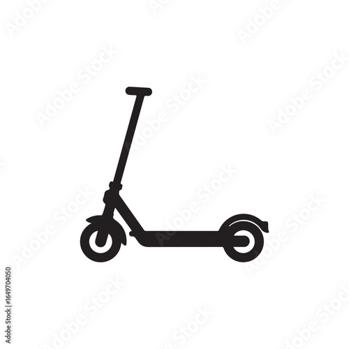 Electric scooter icon, urban flat eco friendly transport, vehicle vector illustration