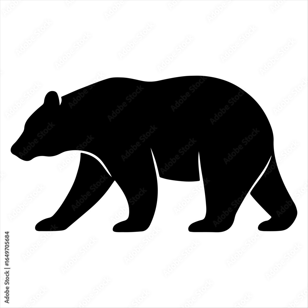 Fototapeta premium American Black Bear Animal Design Icon.