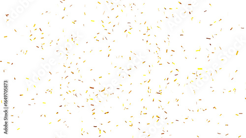 Gold and White Confetti PNG Transparent. Metallic Gold Sparkles with Confetti PNG, Golden Shiny Confetti PNG Transparent, Gold Foil Confetti Scatter PNG, 