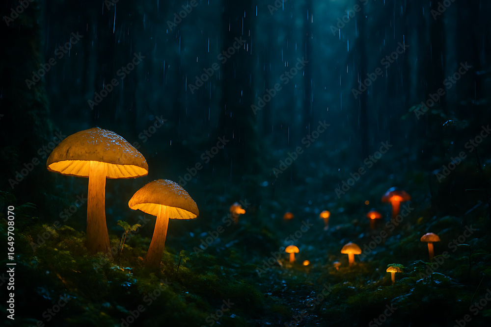 Fototapeta premium mushrooms in the forest