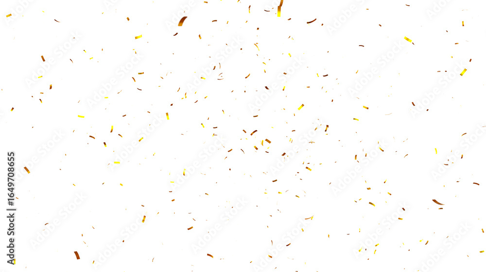 Fototapeta premium Gold Sparkling Dust with Confetti PNG – Transparent Background Overlay for Celebrations, Golden Festival Confetti PNG Transparent – Digital Clipart for Luxury Party Invitations