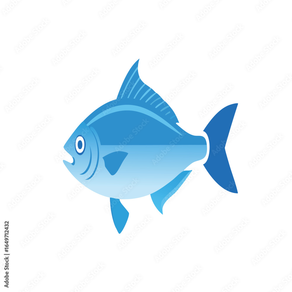 Obraz premium Blue fish on black