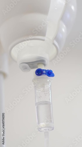Beauty drip treatment in progress, highlighting the steady infusion of essential vitamins and microelements through an IV, enhancing skin hydration and promoting overall beauty and wellness
