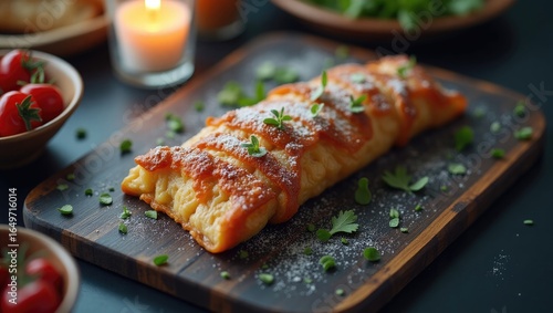 Wallpaper Mural A sweet, savory pastry topped with powdered sugar and herbs. Torontodigital.ca