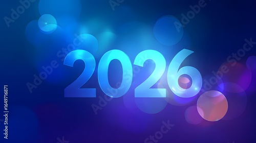 2020 new year countdown with bokeh background