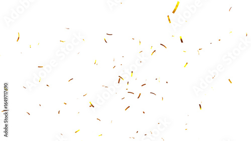 Elegant gold confetti background. Golden glitter dust particles confetti on transparent background. PNG Gold confetti effect, transparent background. 