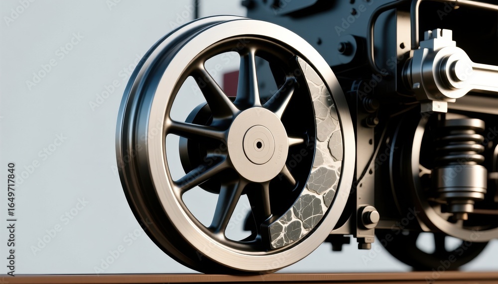 Obraz premium Demonstrating mechanical movement workshop 3d model industrial close-up technology