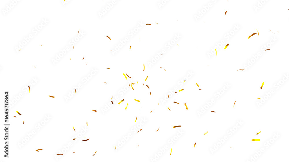 Fototapeta premium Elegant gold confetti background. Golden glitter dust particles confetti on transparent background. PNG Gold confetti effect, transparent background. 