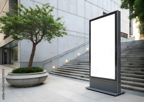 Modern digital billboard display in urban outdoor setting