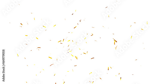Elegant gold confetti background. Golden glitter dust particles confetti on transparent background. PNG Gold confetti effect, transparent background. 