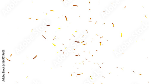 Elegant gold confetti background. Golden glitter dust particles confetti on transparent background. PNG Gold confetti effect, transparent background. 