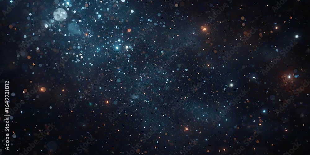 Fototapeta premium Abstract cosmic background with shimmering particles.