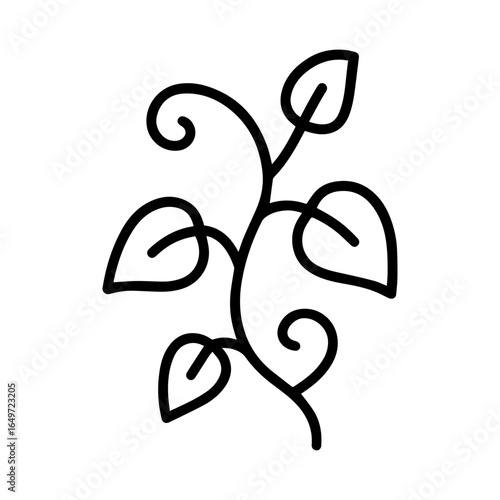 Line icon liana vector on white background
Vector line icon on white background
