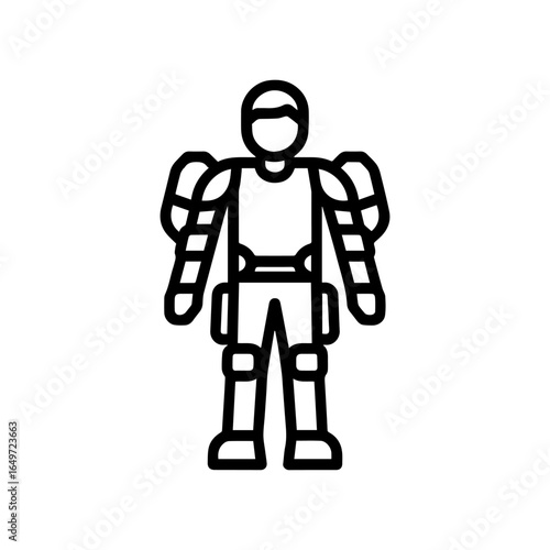 Line icon exoskeleton vector on white background
Vector line icon on white background