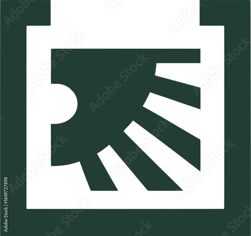 Royal Abstract Face Logo with Crown – Minimalist Geometric Vector on Transparent Background