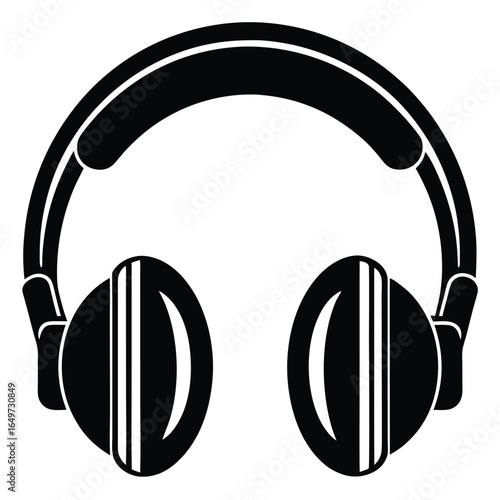 Black overear headphones with a sleek design and visible headband connecting the two earcups