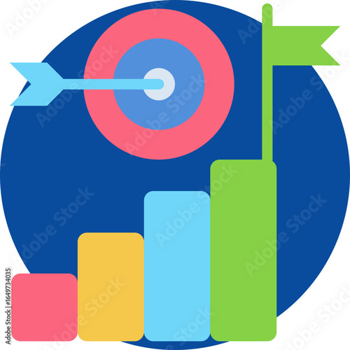 goals  icon for Self improvement, business, website, application, printing, document, poster design, etc