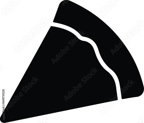 Delicious Slice of Pizza Simple Icon.