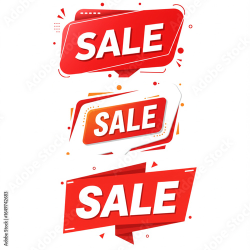 Dynamic sale banners for promotions, discounts, and advertising campaigns, modern retail design