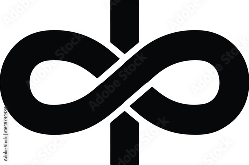 Intertwined Infinity Symbol Endless Loop Design.