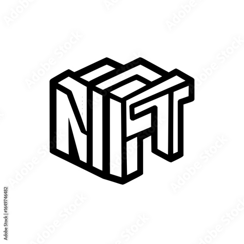 Nft token blockchain crypto art digital asset collectible non fungible token technology unique item virtual 3d block