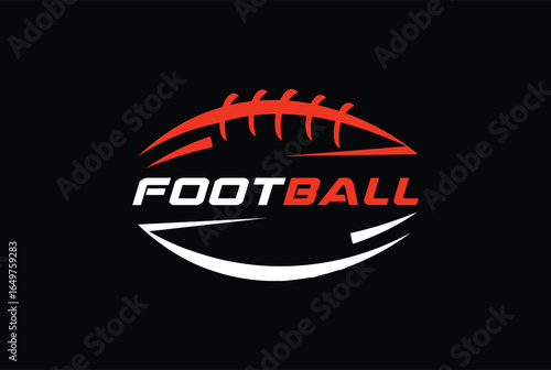 American Football badge logo vector - Rugby logo