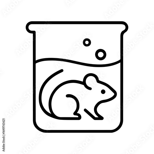 Line icon laboratory mouse vector on white background
Vector line icon on white background