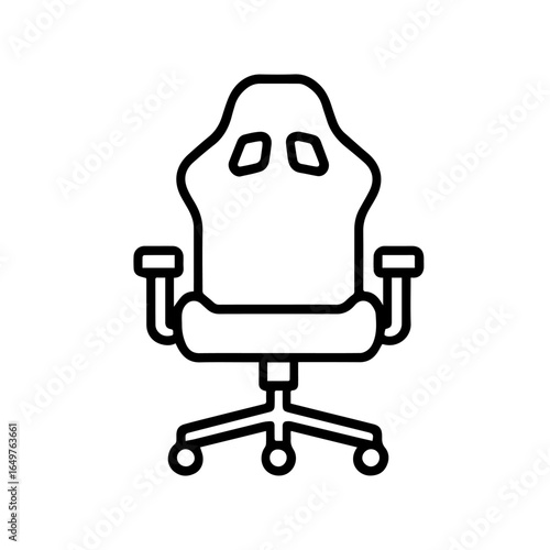 Line icon gaming chair vector on white background
Vector line icon on white background