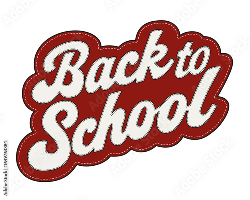 Back to school lettering in modern style. Vector text design.