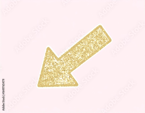 Simple, gold arrow pointing down