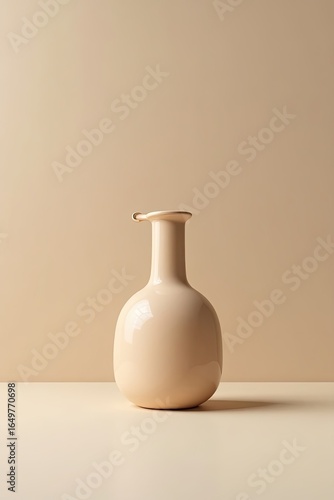 A light beige vase with a subtle curve.