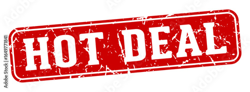 hot deal rectangular sign. hot deal stamp