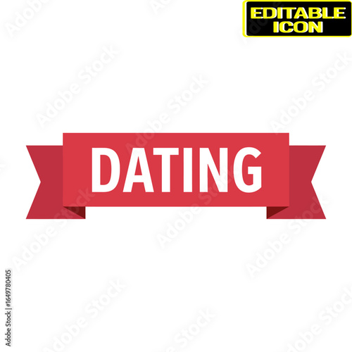 Dating ribbon icon
