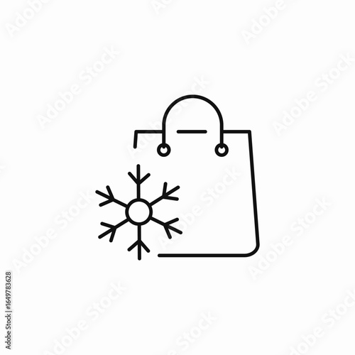 cold storage bag icon sign vector