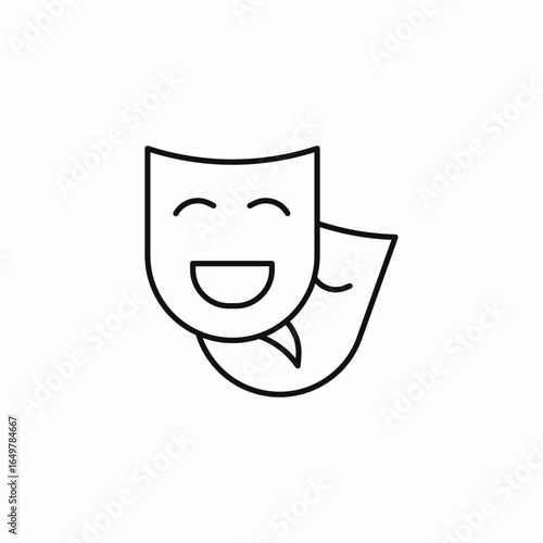 theatre comedy tragedy icon sign vector