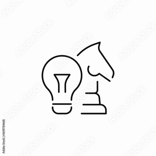 strategy idea chess icon sign vector