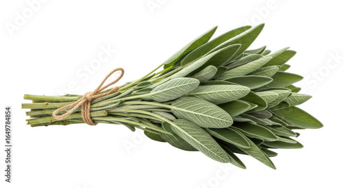 Foto Isolated Bunch of Fresh Sage Herb