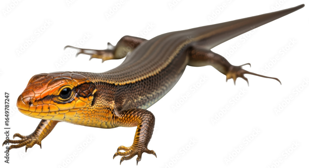 Naklejka premium Isolated Lizard Walking