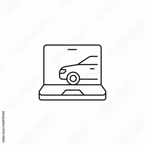car diagnostic display icon sign vector
