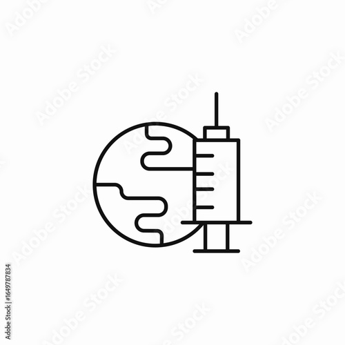 global vaccination campaign icon sign vector