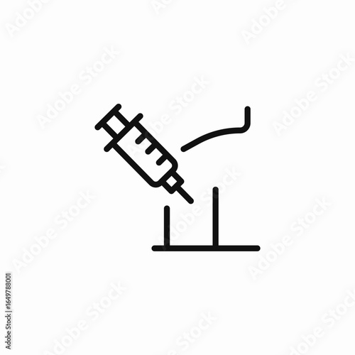 injection in buttocks icon sign vector