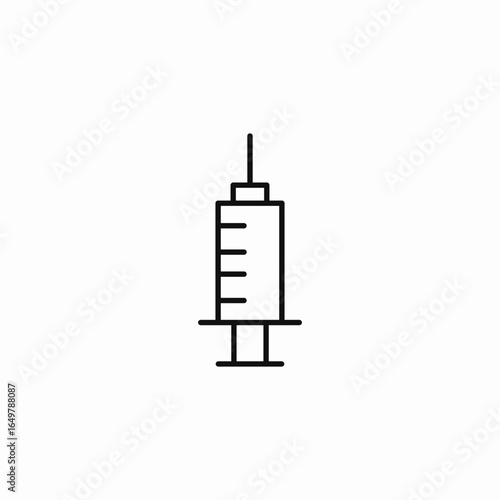 medical injection syringe icon sign vector