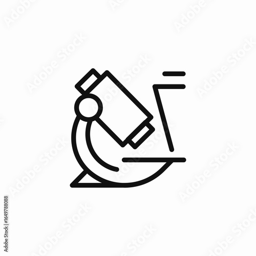 medical microscope icon sign vector