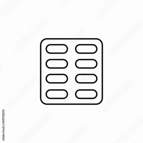 pills blister pack icon sign vector