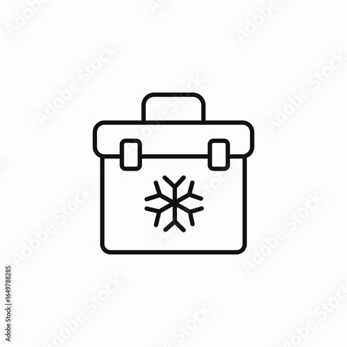 portable vaccine cooler icon sign vector