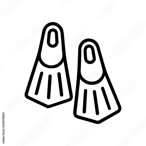 Line icon flippers vector on white background
Vector line icon on white background