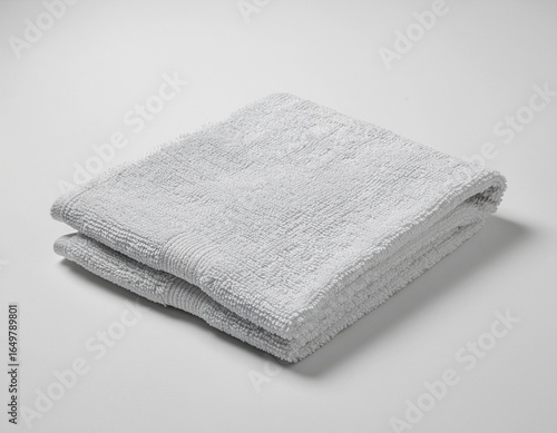 Soft Folded White Cotton Bath Towel (AI Generated)