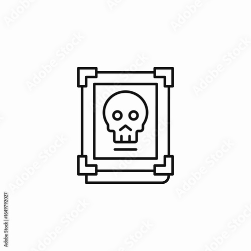 book with skull icon sign vector