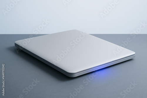 Sleek External Hard Drive with Blue Light