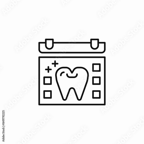 dental appointment calendar icon sign vector